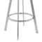 Armen Living Bronson 29" White Faux Leather and Brushed Stainless Steel Swivel Bar Stool 721535762255 - alternate 6